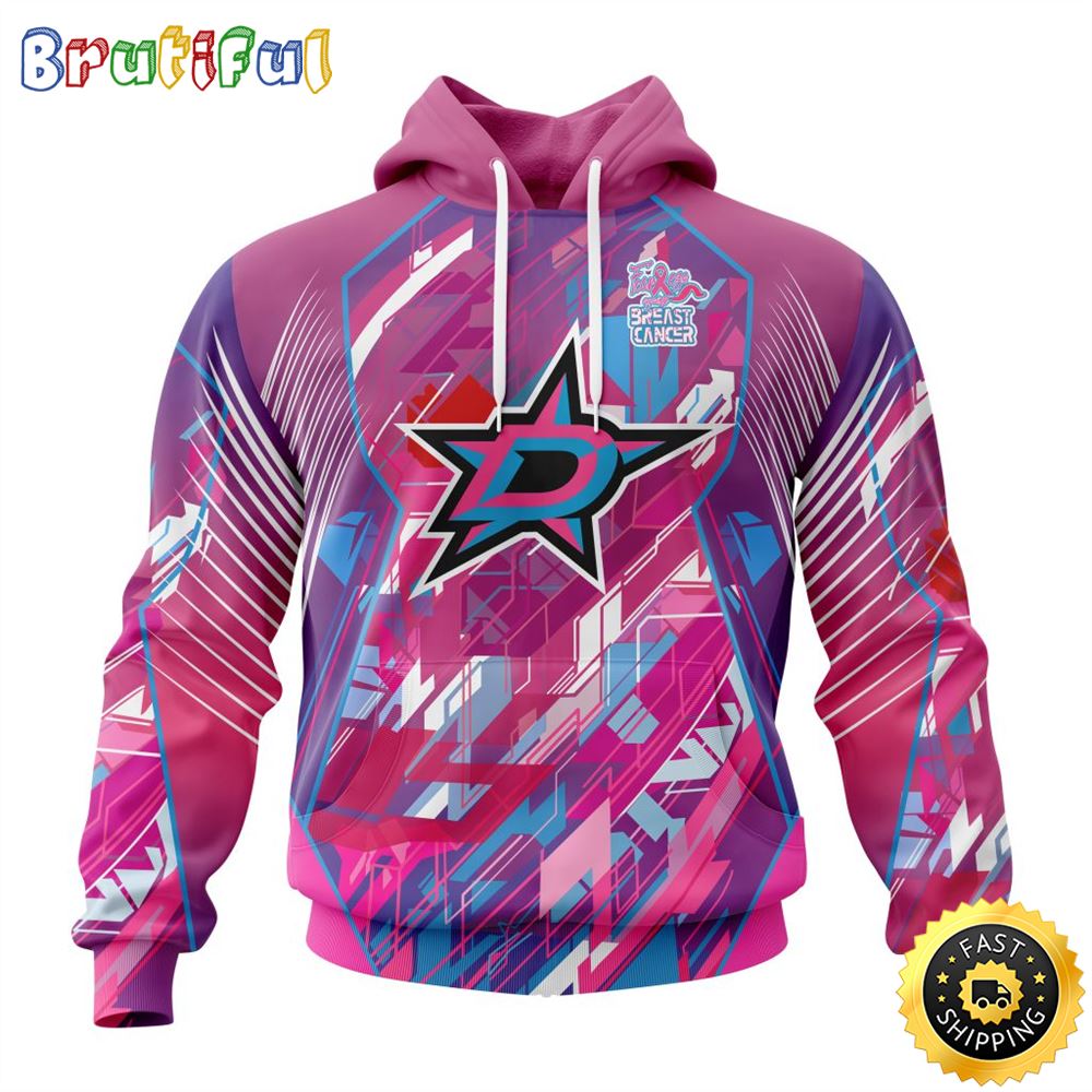 NHL Dallas Stars I Pink I Can Fearless Again Breast Cancer All Over Print 3D Hoodie Unisex Hoodie Tshirt Sweatshirt 1 kgrmbi