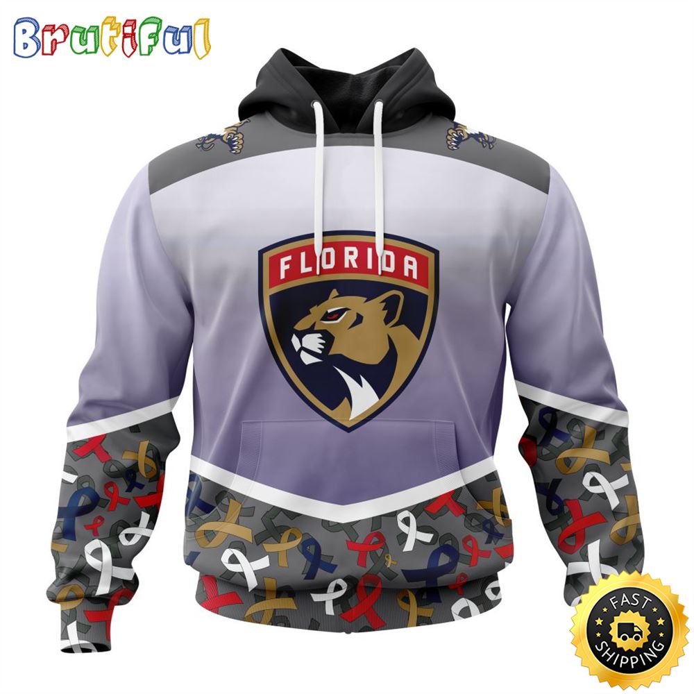 NHL Florida Panthers Specialized Sport Fights Again All Cancer All Over Print 3D Hoodie Unisex Hoodie 1 xuretz