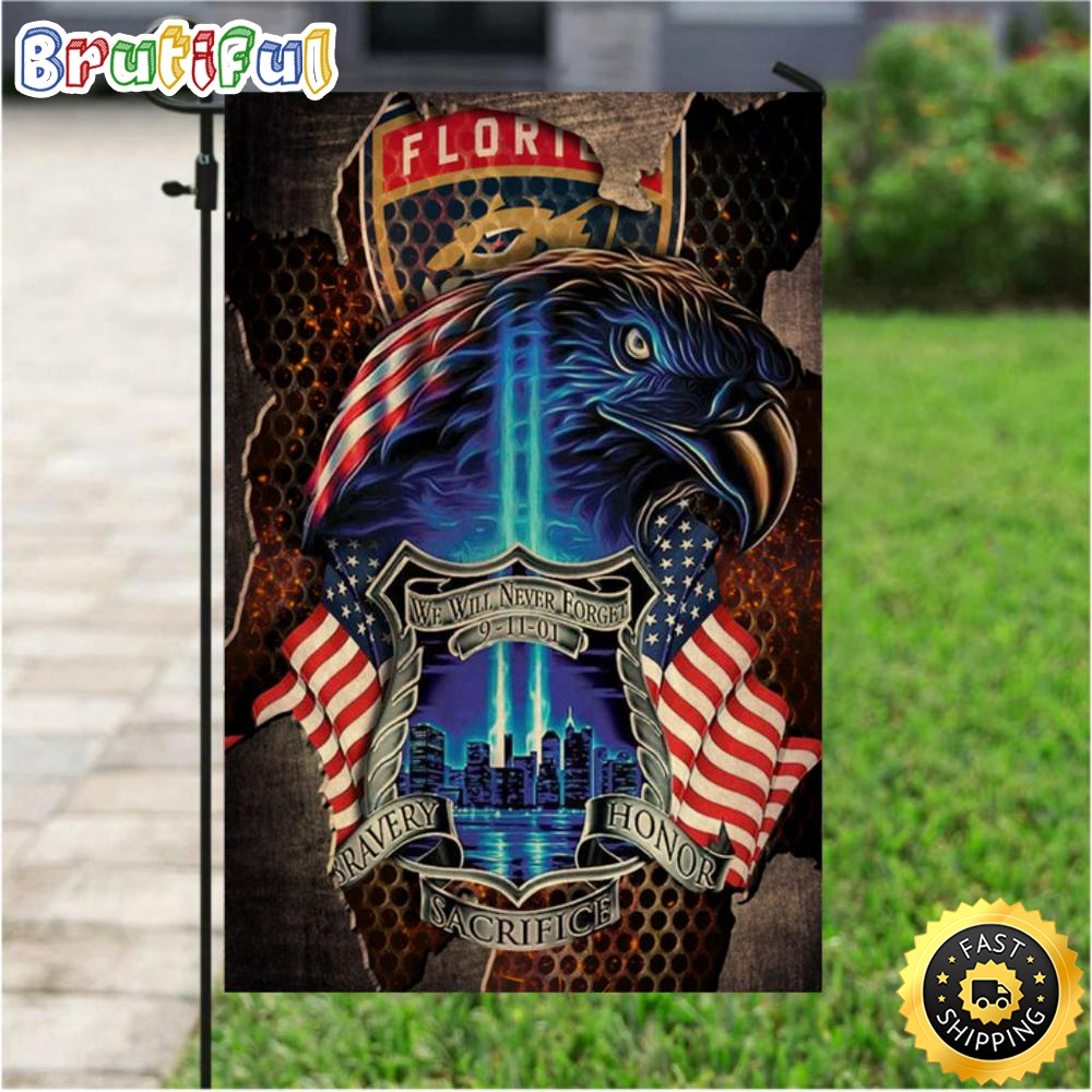 NHL Garden Flags Florida Panthers Specialized Flag For Honor Patriot Day We Will Never Forget 1 ibmrfy