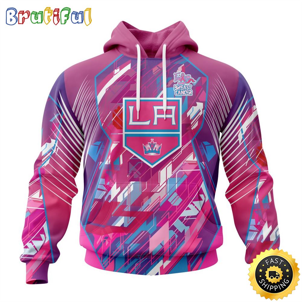 NHL Los Angeles Kings I Pink I Can Fearless Again Breast Cancer All Over Print 3D Hoodie Unisex Hoodie Tshirt Sweatshirt 1 capb3j