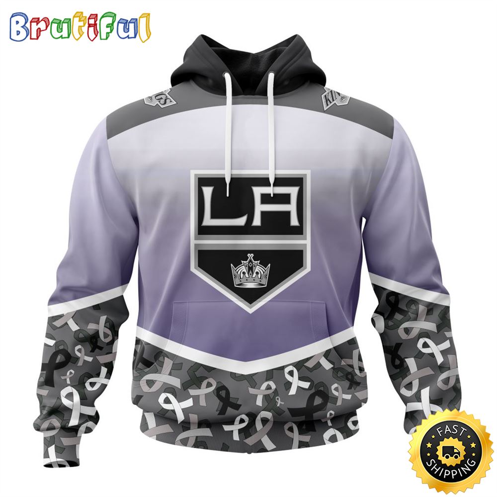 NHL Los Angeles Kings Specialized Sport Fights Again All Cancer All Over Print 3D Hoodie Unisex Hoodie 1 dla3ej