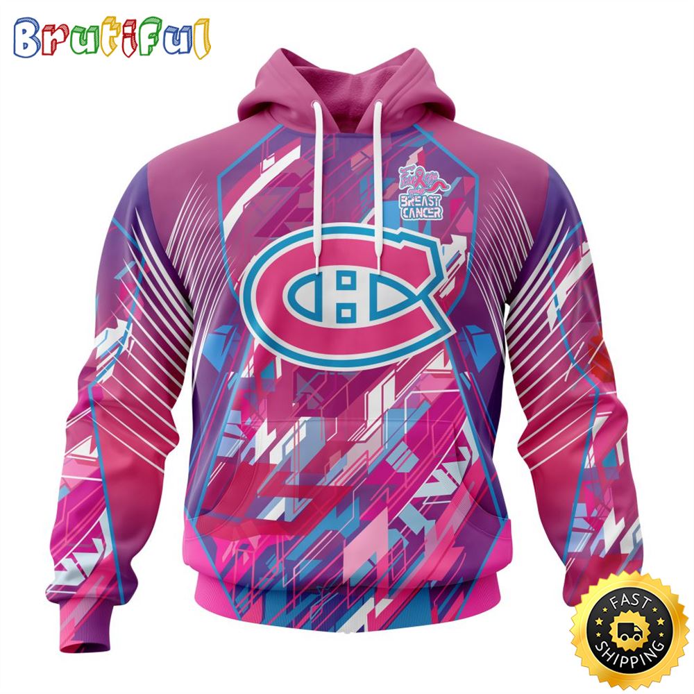 NHL Montreal Canadiens I Pink I Can Fearless Again Breast Cancer All Over Print 3D Hoodie Unisex Hoodie Tshirt Sweatshirt 1 vh9if0