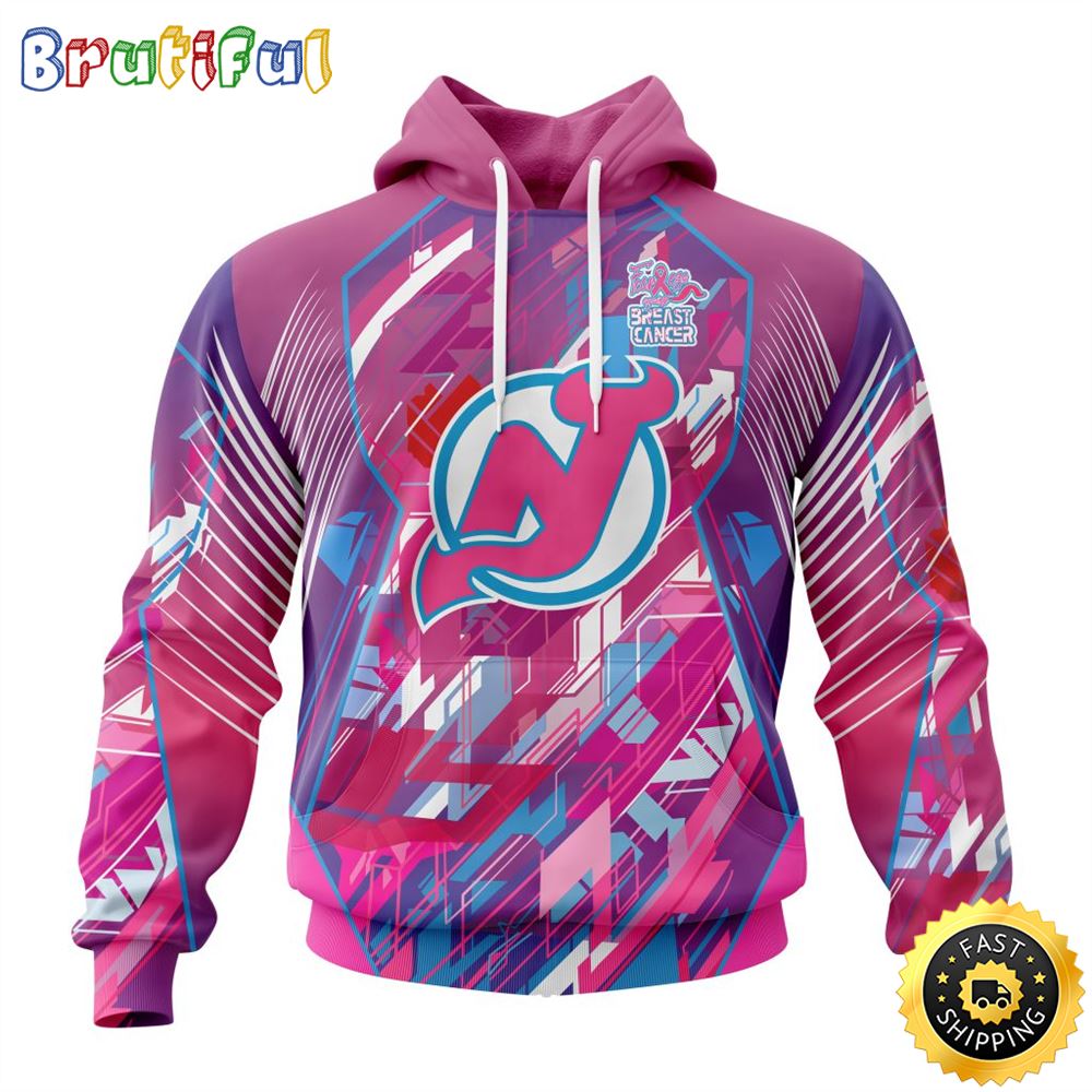 NHL New Jersey Devils I Pink I Can Fearless Again Breast Cancer All Over Print 3D Hoodie Unisex Hoodie Tshirt Sweatshirt 1 uoudkb