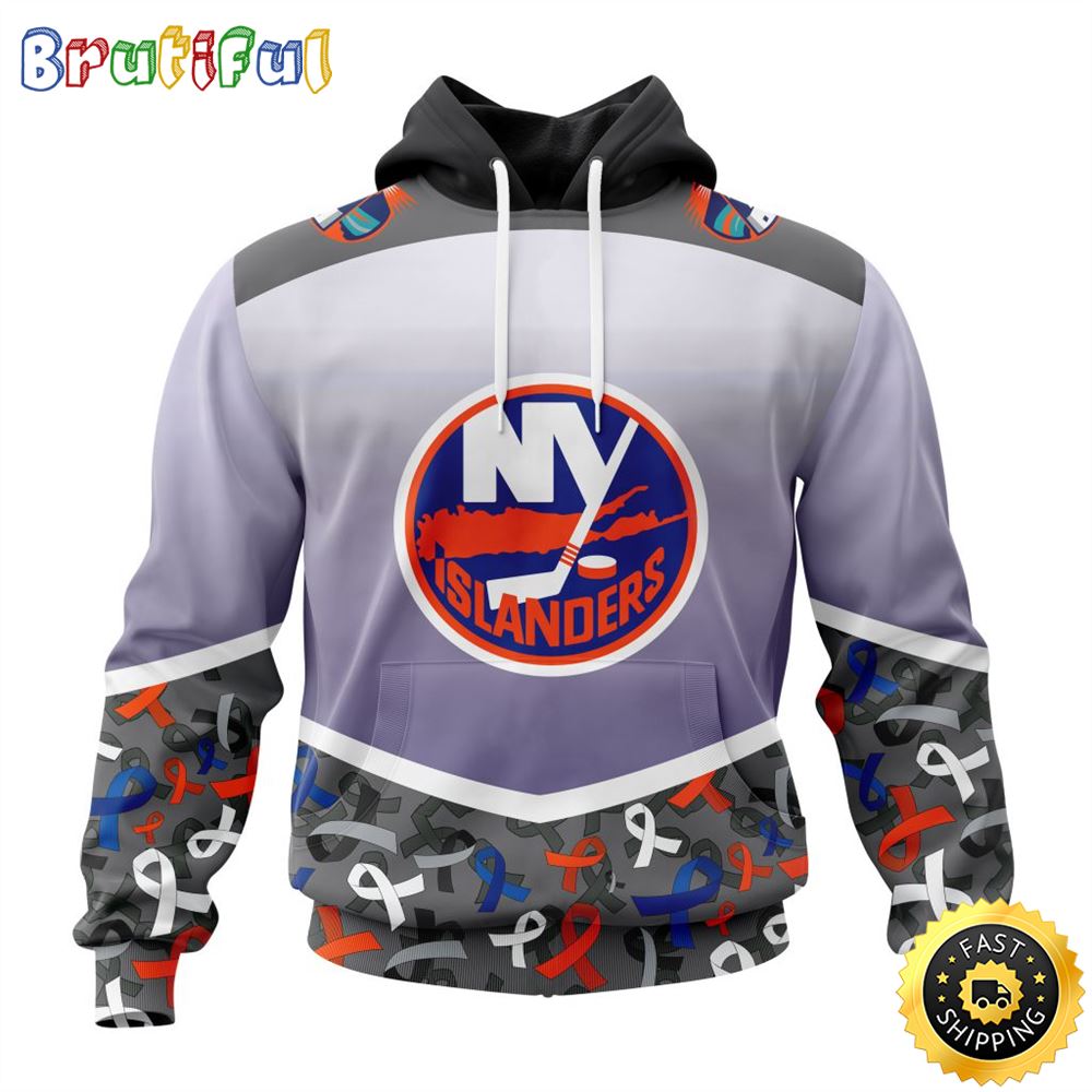 NHL New York Islanders Specialized Sport Fights Again All Cancer All Over Print 3D Hoodie Unisex Hoodie 1 xkxoi3