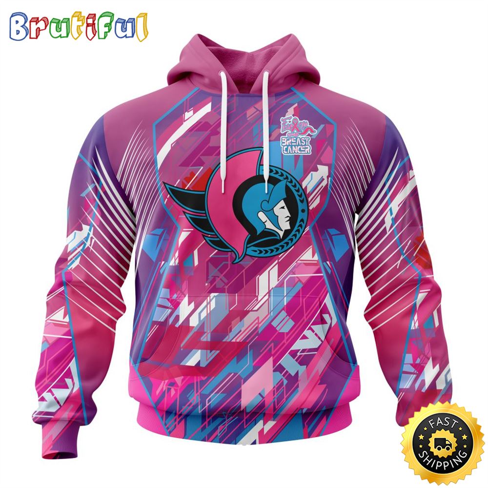NHL Ottawa Senators I Pink I Can Fearless Again Breast Cancer All Over Print 3D Hoodie Unisex Hoodie Tshirt Sweatshirt 1 mtcild