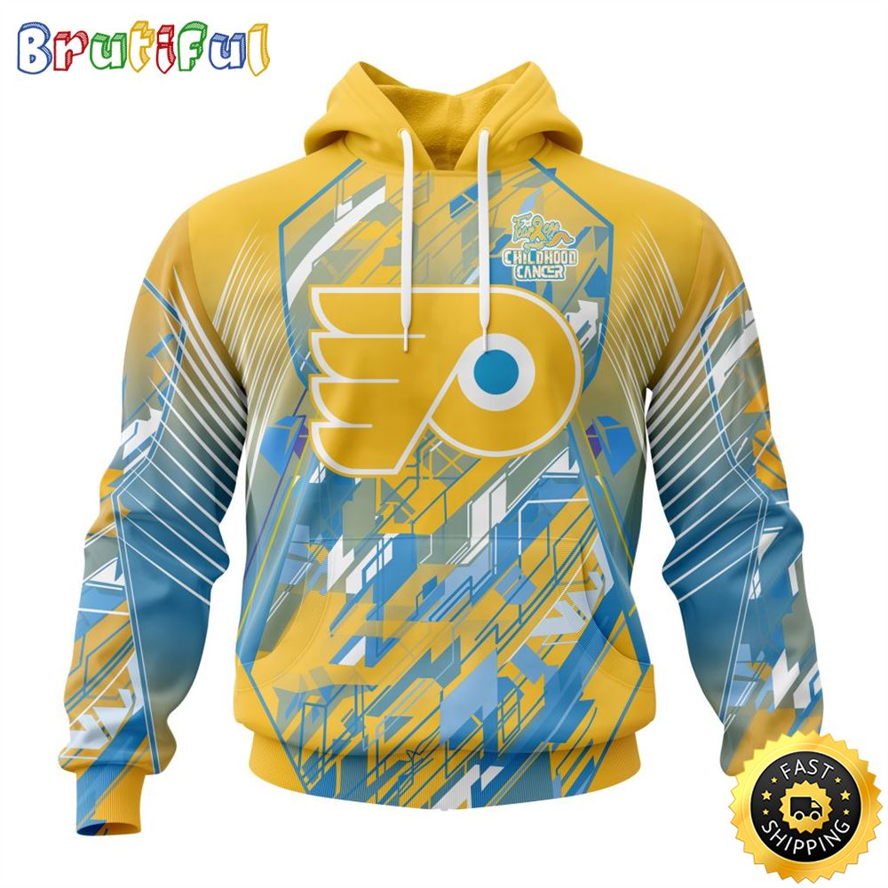 NHL Philadelphia Flyers All Over Print 3D Hoodie Fearless Against Childhood Cancers Show Team Spirit 1 txaxln