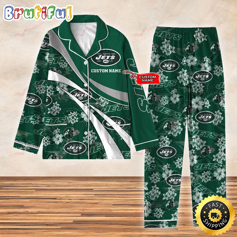 New York Jets NFL 3D Personalized Pajamas Set For Kids Adult rl8csa