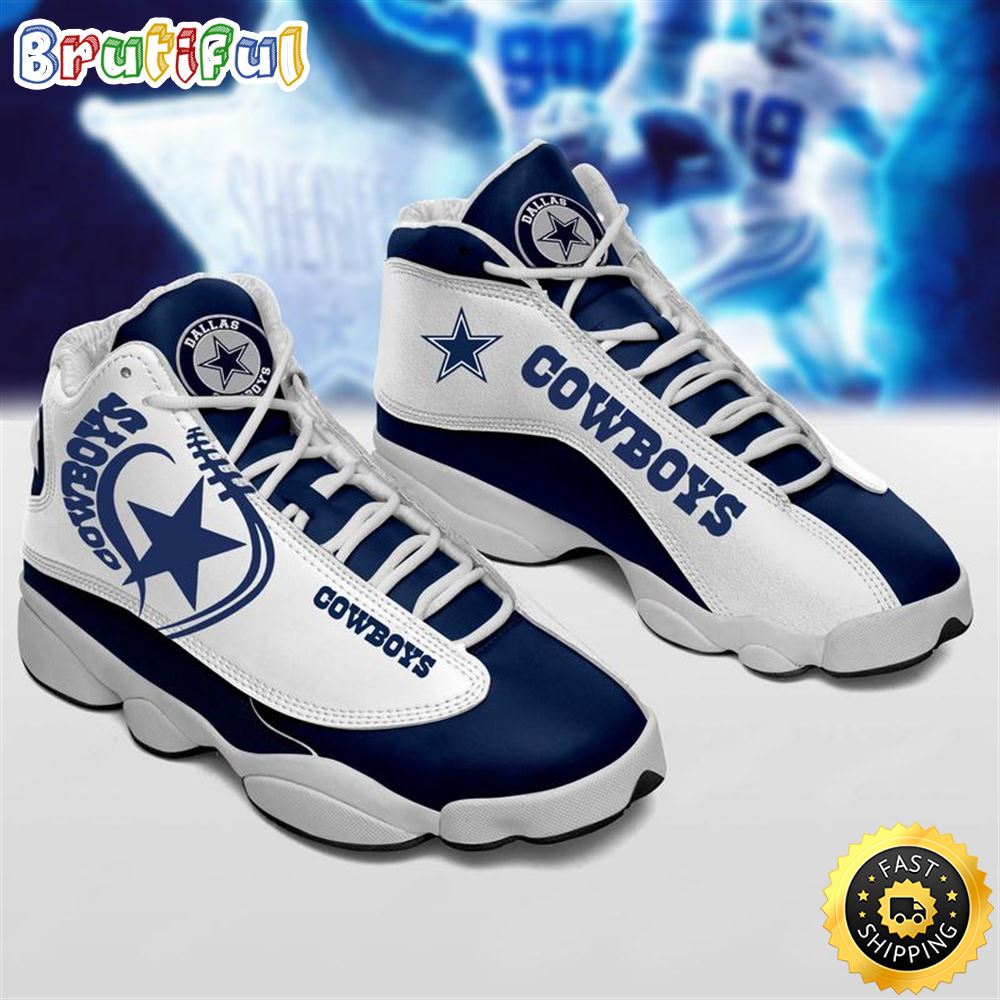 Nfl Dallas Cowboys Blue Air Jordan 13 Sneaker Shoes iaeebd