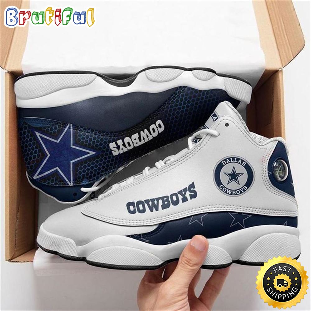 Nfl Dallas Cowboys Blue White Air Jordan 13 Sneaker Shoes ll6uqd