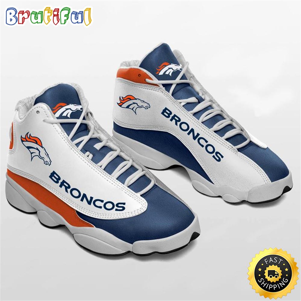 Nfl Denver Broncos Football Team Air Jordan 13 Sneaker Shoes brzjwc
