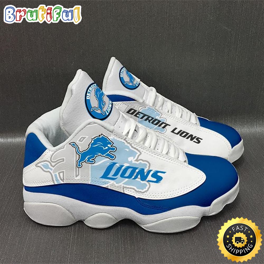 Nfl Detroit Lions Air Jordan 13 Sneaker Shoes qwknzd