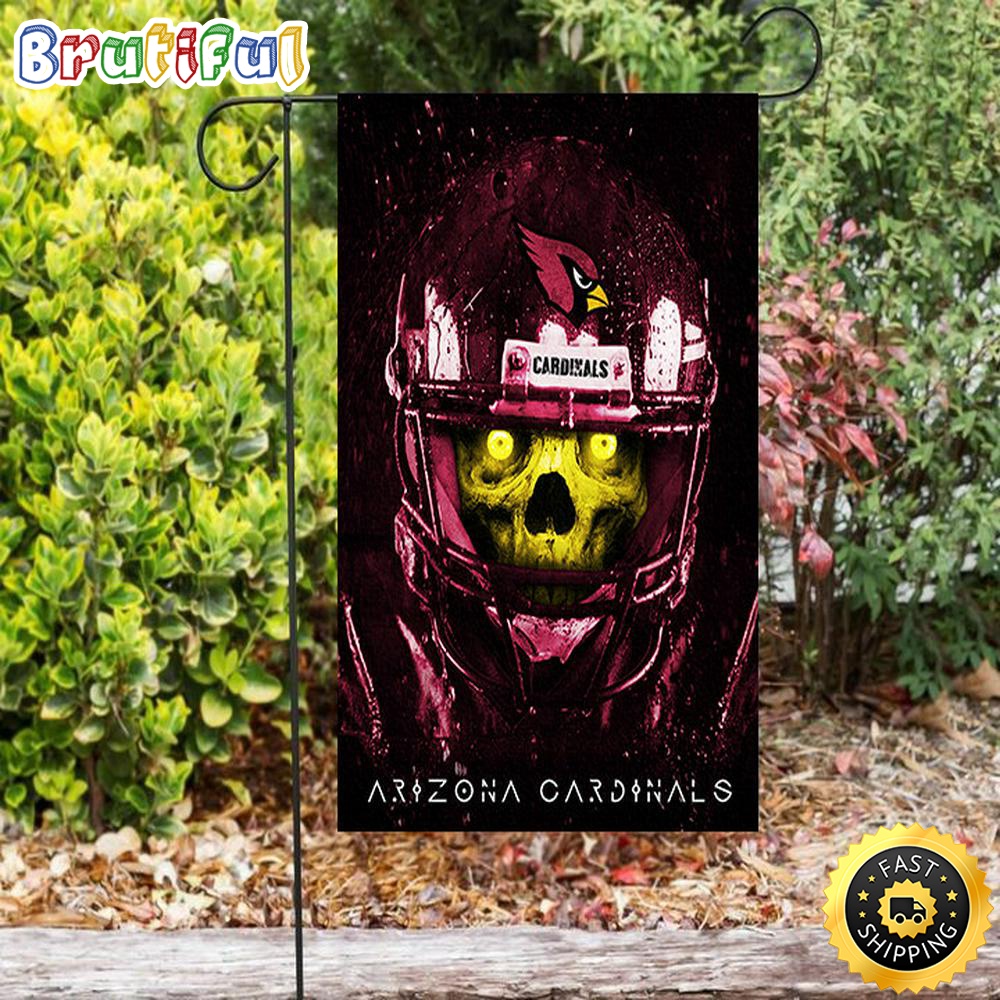 Nfl Garden Flags Arizona Cardinals Skull Double Sided Printing Garden Flag Cardinals Garden Flags 1 ywc3hs