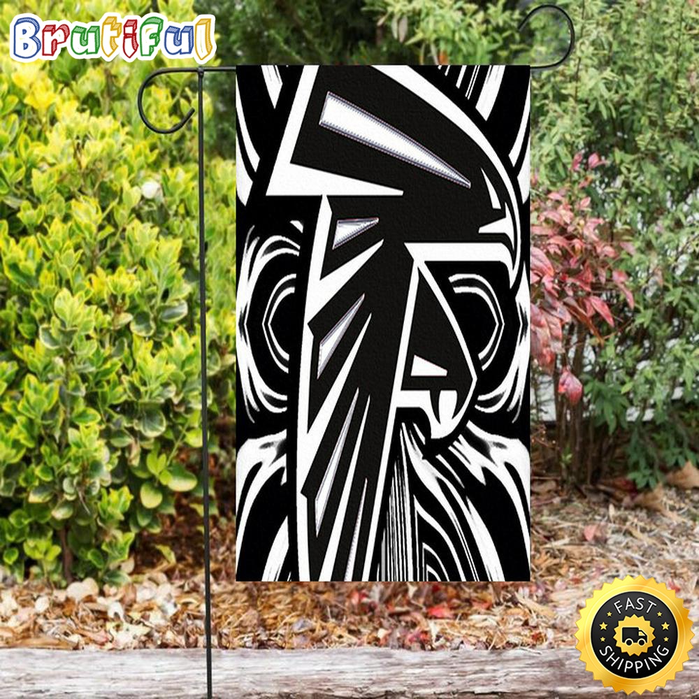 Nfl Garden Flags Atlanta Falcons Black and White Double Sided Printing Garden Flag Falcons Garden Flags