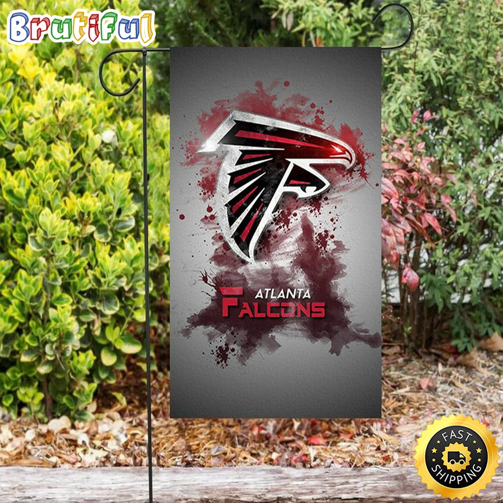 Nfl Garden Flags Atlanta Falcons Brush Splash Double Sided Printing Garden Flag Falcons Garden Flags