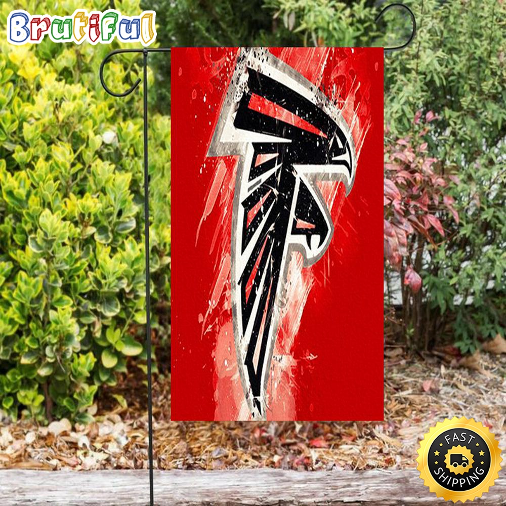 Nfl Garden Flags Atlanta Falcons Brush Texture2 Double Sided Printing Garden Flag Falcons Garden Flags