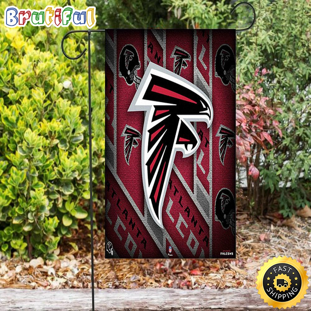 Nfl Garden Flags Atlanta Falcons Helmet Logo Shape Double Sided Printing Garden Flag Falcons Garden Flags 1 awscez