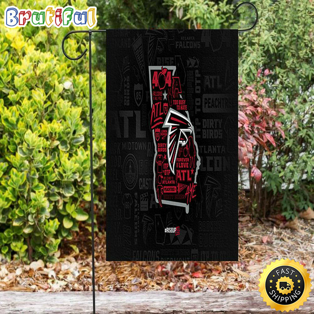 Nfl Garden Flags Atlanta Falcons Icon Logo Quote Double Sided Printing Garden Flag Falcons Garden Flags 1 jdmcie