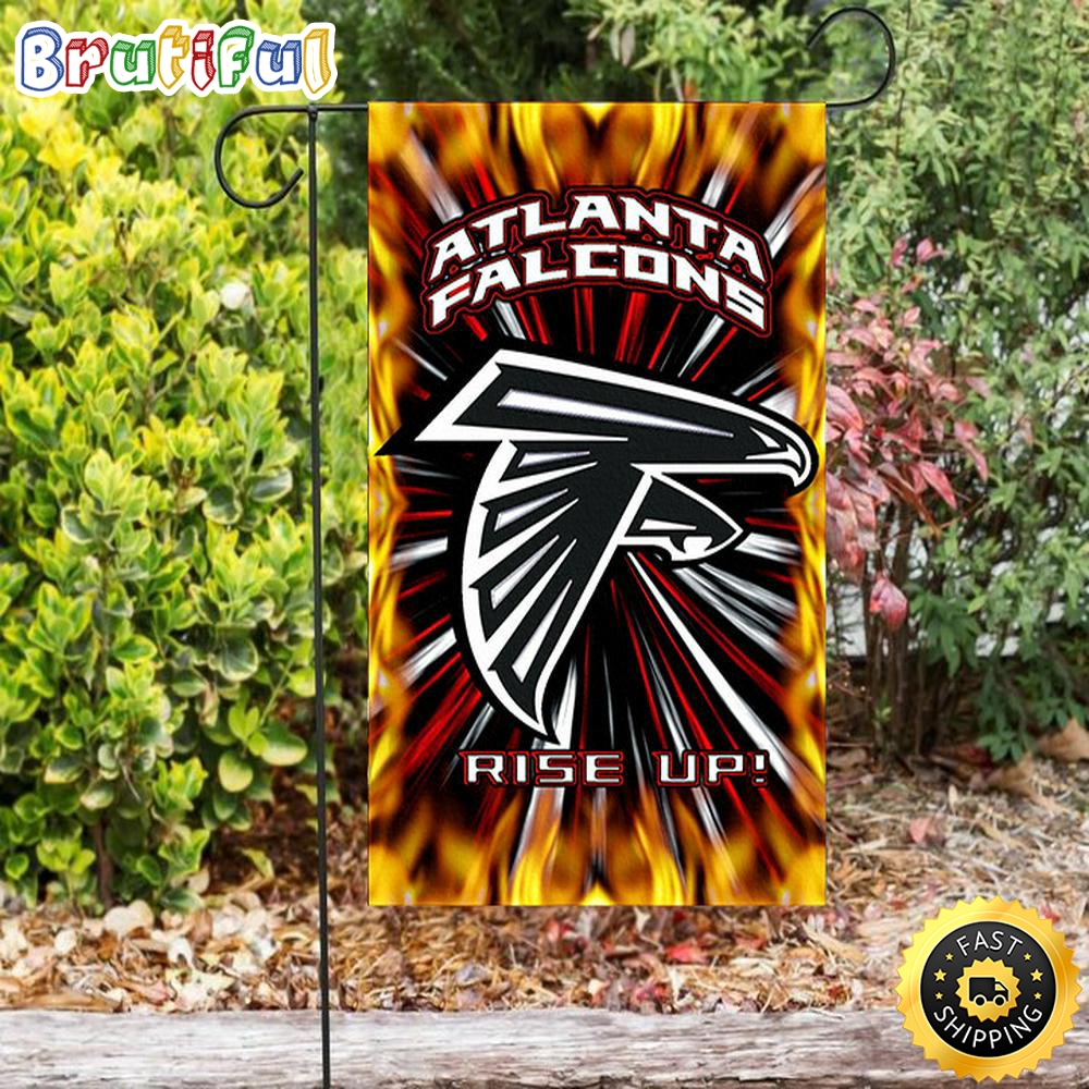 Nfl Garden Flags Atlanta Falcons Rise Up v2 Double Sided Printing Garden Flag Falcons Garden Flags 1 c8cumm