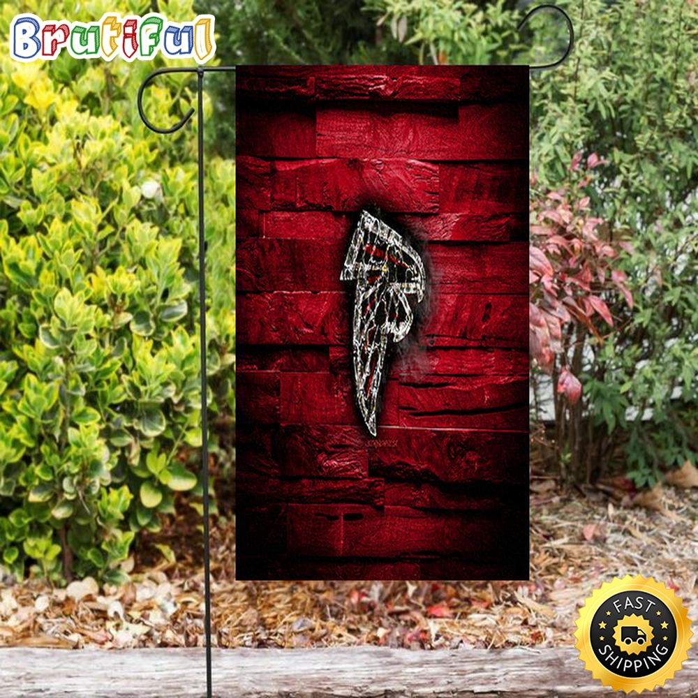 Nfl Garden Flags Atlanta Falcons Wooden Fire Texture Double Sided Printing Garden Flag Falcons Garden Flags 1 yteum7