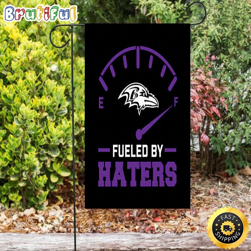 Nfl Garden Flags Baltimore Ravens Fueled By Haters Double Sided Printing Garden Flag Ravens Garden Flags 1 tplaxp