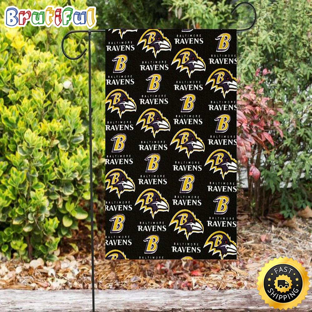 Nfl Garden Flags Baltimore Ravens Logo18 Double Sided Printing Garden Flag Ravens Garden Flags 1 x7p3ng