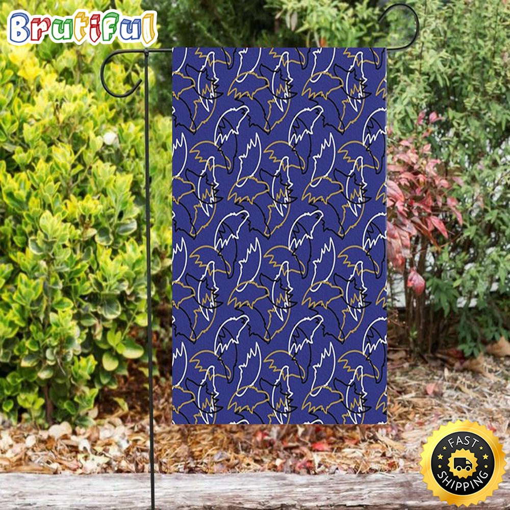 Nfl Garden Flags Baltimore Ravens Logo20 Double Sided Printing Garden Flag Ravens Garden Flags 1 c2aan5