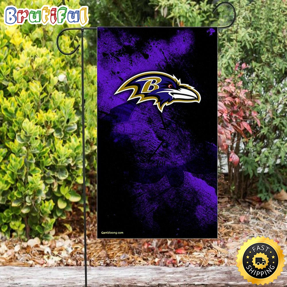 Nfl Garden Flags Baltimore Ravens Logo Brush Double Sided Printing Garden Flag Ravens Garden Flags 1 bhzvs9