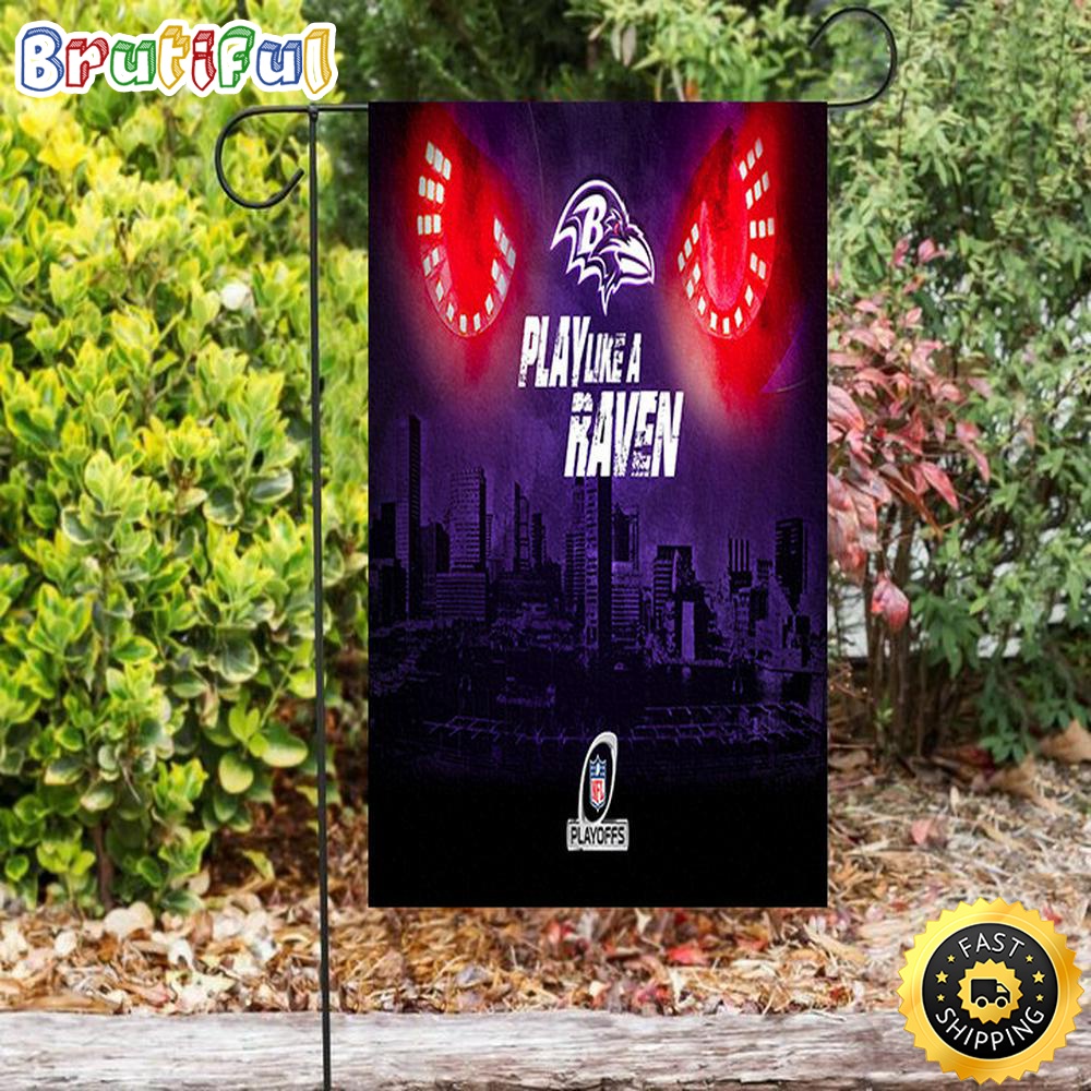 Nfl Garden Flags Baltimore Ravens Logo Eyes Double Sided Printing Garden Flag Ravens Garden Flags 1 ei7hxd