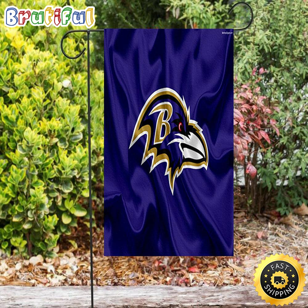 Nfl Garden Flags Baltimore Ravens Logo Silk Texture Double Sided Printing Garden Flag Ravens Garden Flags 1 kbjev7