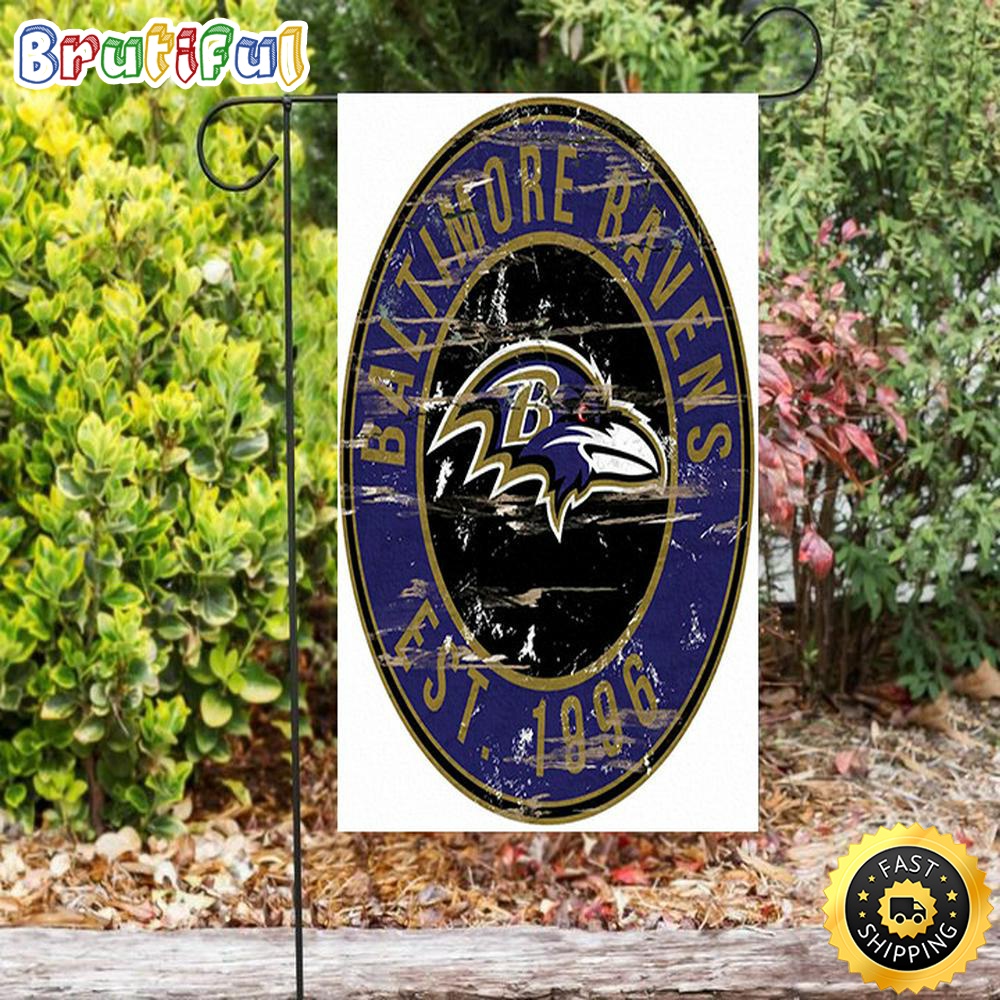 Nfl Garden Flags Baltimore Ravens Logo Vintage Double Sided Printing Garden Flag Ravens Garden Flags 1 hapk33