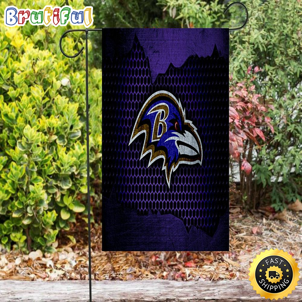 Nfl Garden Flags Baltimore Ravens Metal2 Double Sided Printing Garden Flag Ravens Garden Flags 1 jlpruc
