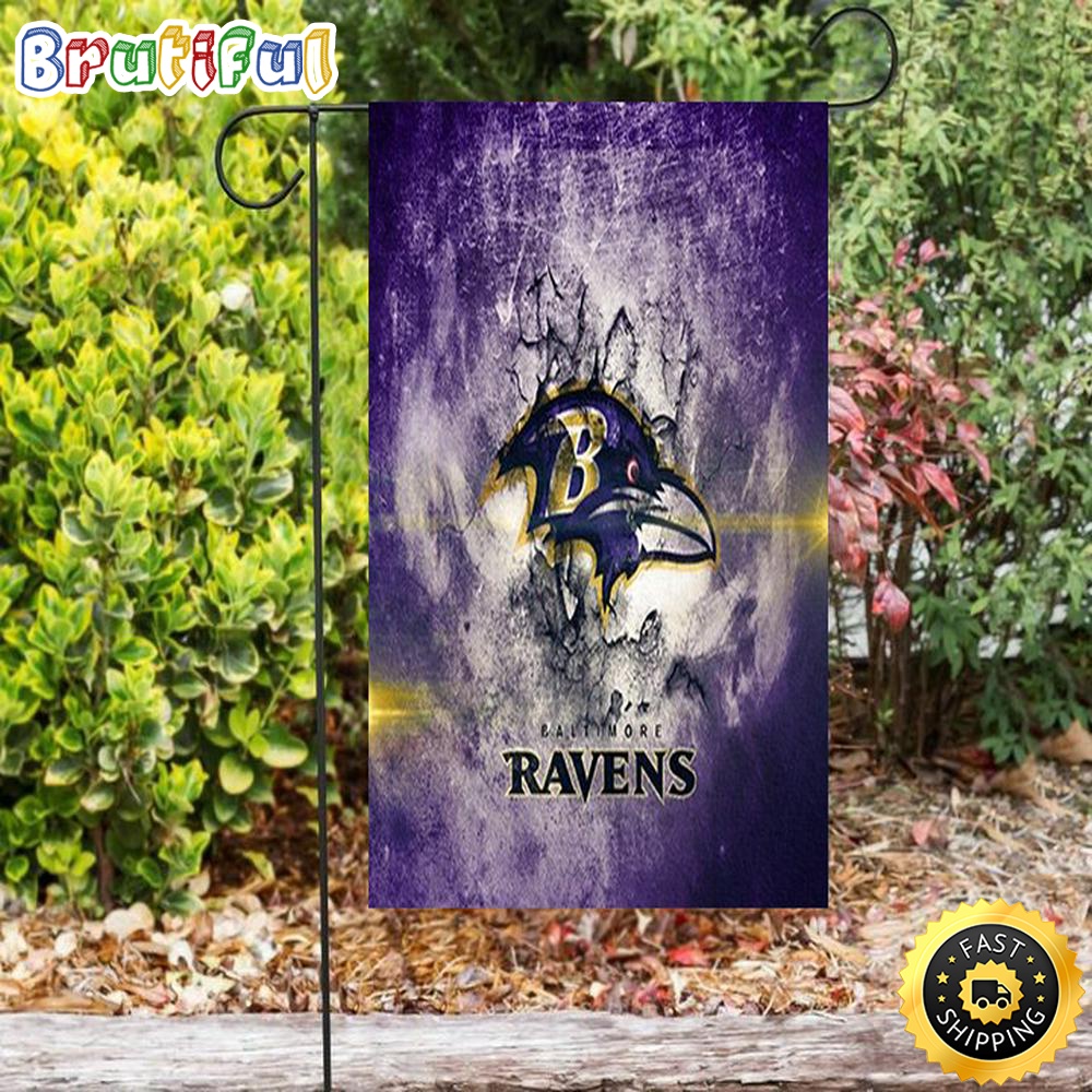 Nfl Garden Flags Baltimore Ravens Texture1 Double Sided Printing Garden Flag Ravens Garden Flags 1 vx3sji