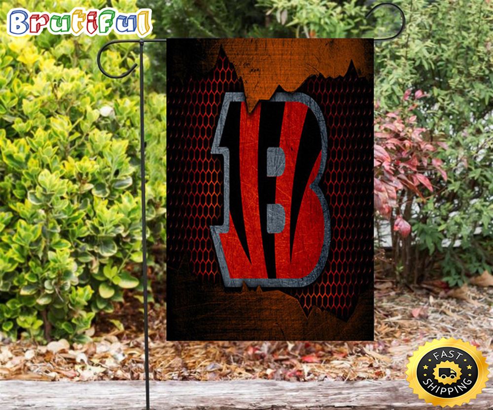 Nfl Garden Flags Cincinnati Bengals Emblem Metal Double Sided Printing Garden Flag Bengals Garden Flags 1 sgks97