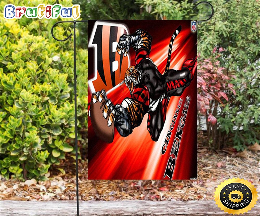 Nfl Garden Flags Cincinnati Bengals Emblem Tiger Flying Double Sided Printing Garden Flag Bengals Garden Flags 1 cclxdz