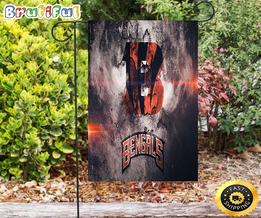 Nfl Garden Flags Cincinnati Bengals Emblem Vintage Wall Double Sided Printing Garden Flag Bengals Garden Flags 1 cky8tu