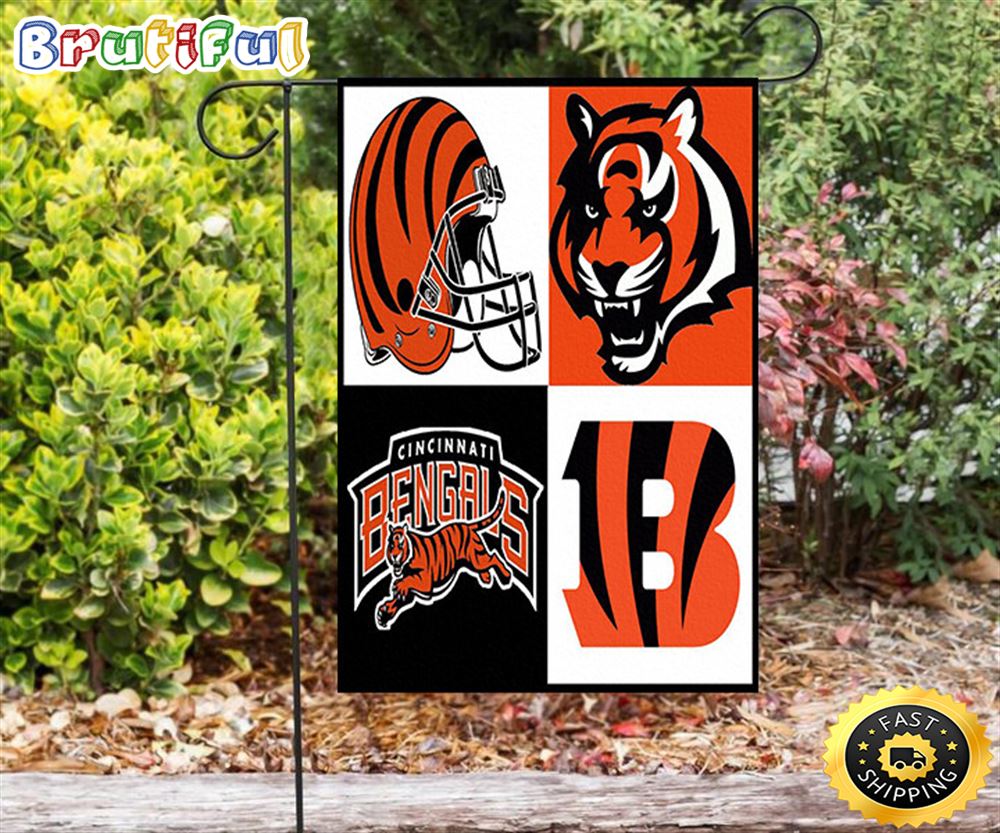 Nfl Garden Flags Cincinnati Bengals Emblem v2 Double Sided Printing Garden Flag Bengals Garden Flags 1 xux0y8