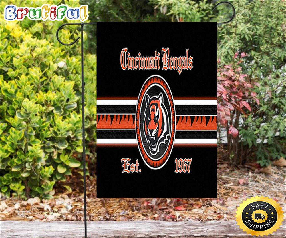 Nfl Garden Flags Cincinnati Bengals Emblem v5 Double Sided Printing Garden Flag Bengals Garden Flags 1 me8ajk