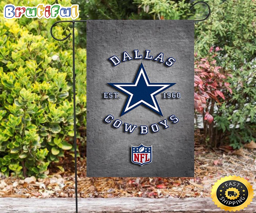 Nfl Garden Flags Dallas Cowboys EST 1960 Gray Double Sided Printing Garden Flag Cowboys Garden Flags 1 qbruvw