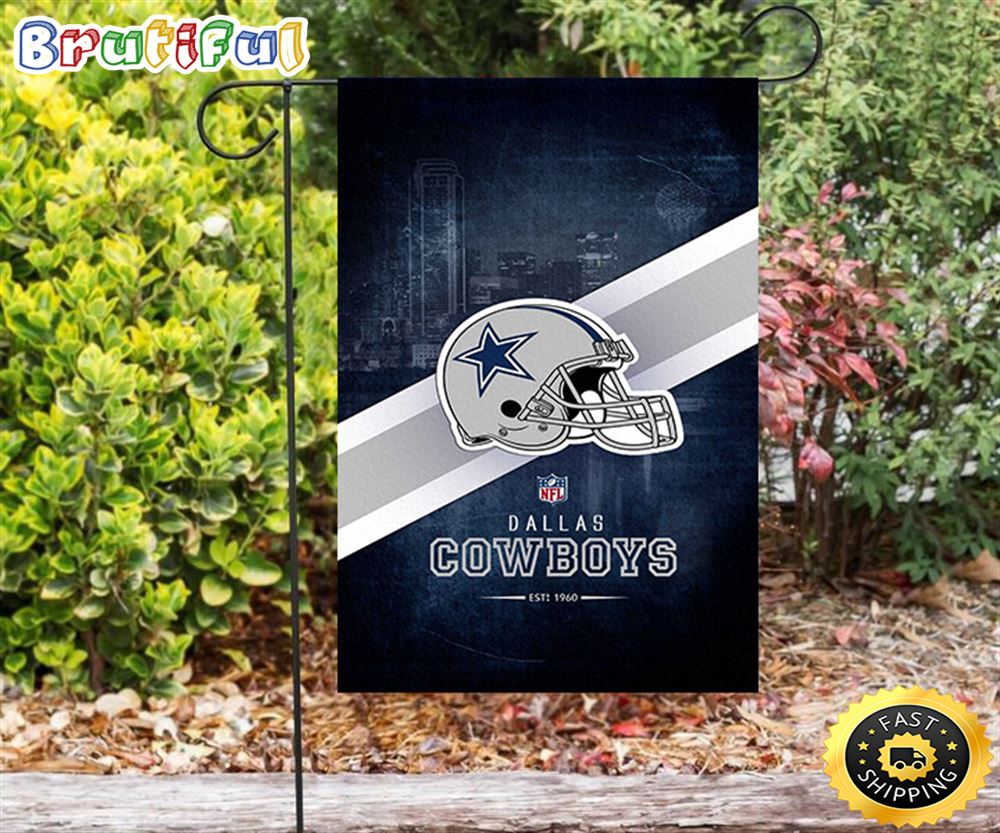 Nfl Garden Flags Dallas Cowboys EST 1960 Helmet City Double Sided Printing Garden Flag Cowboys Garden Flags 1 be7pt6