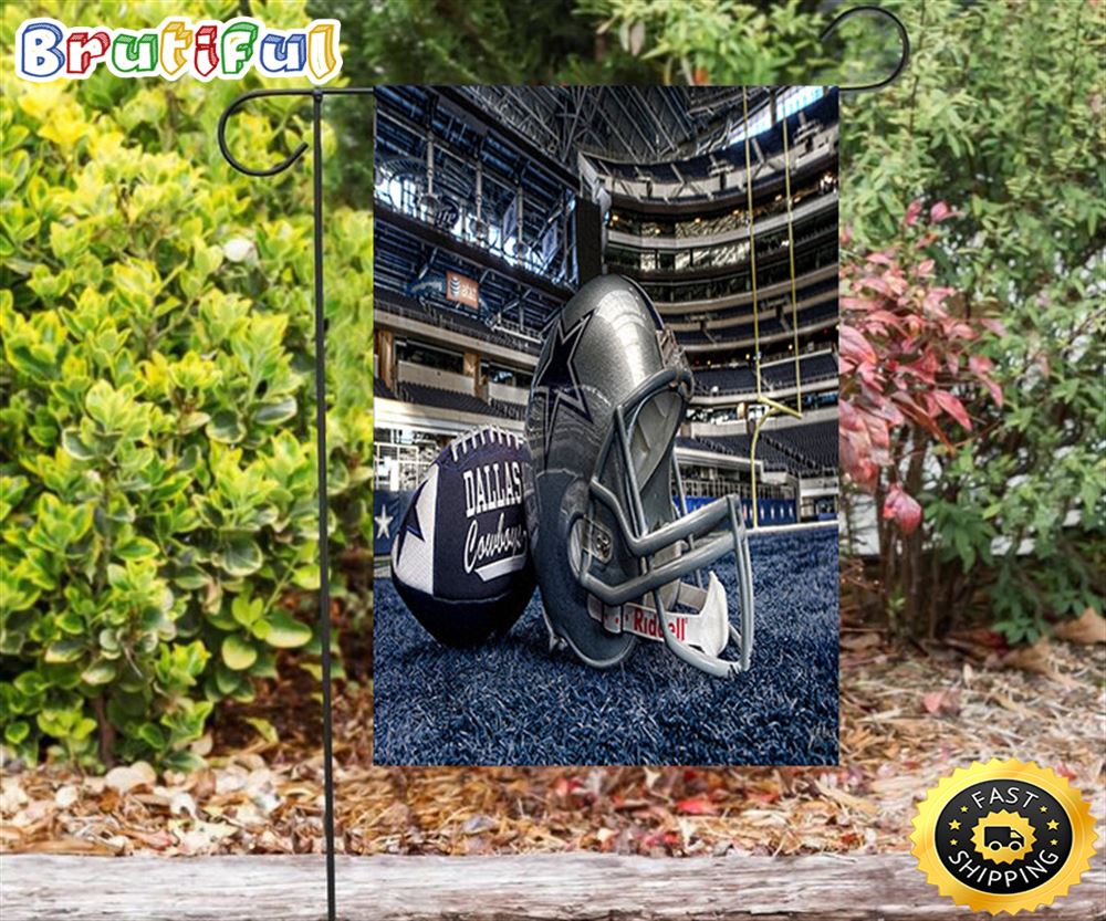 Nfl Garden Flags Dallas Cowboys Helmet On The Glass Double Sided Printing Garden Flag Cowboys Garden Flags 1 by9d0z