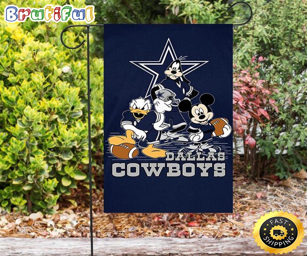 Nfl Garden Flags Dallas Cowboys Mickey Donald Goofy Double Sided Printing Garden Flag Cowboys Garden Flags 1 ekdg68