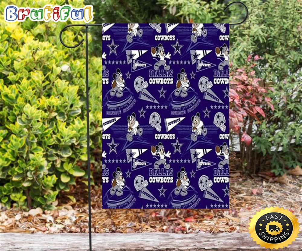 Nfl Garden Flags Dallas Cowboys Mickey Purple Double Sided Printing Garden Flag Cowboys Garden Flags 1 sl9zhe