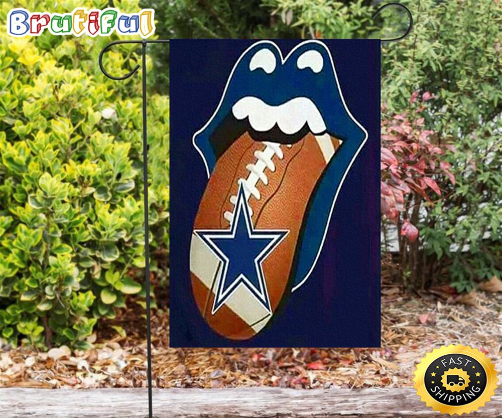 Nfl Garden Flags Dallas Cowboys Star Tongue Double Sided Printing Garden Flag Cowboys Garden Flags 1 wrrfxf