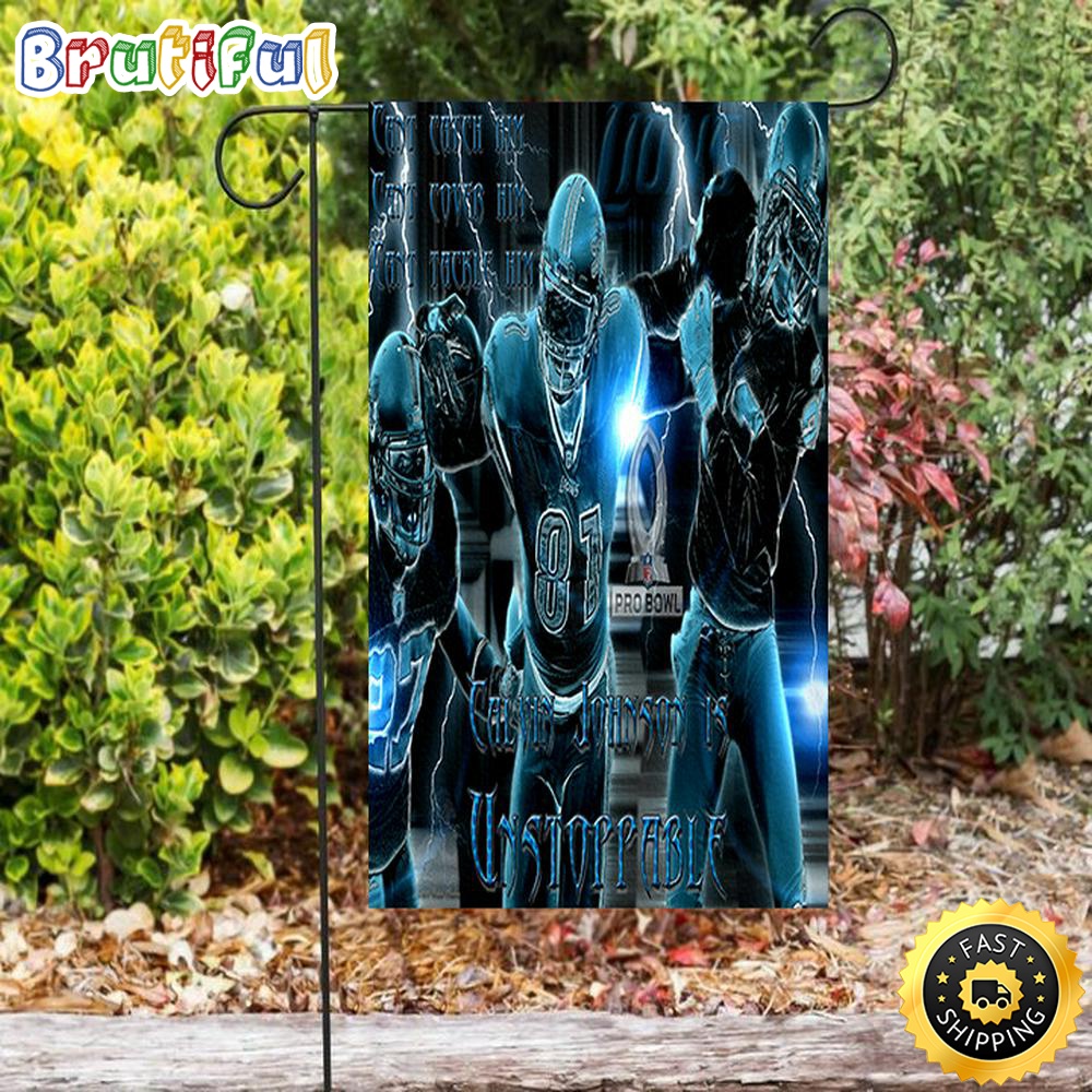 Nfl Garden Flags Detroit Lions Calvin Johnson 81 v2 Double Sided Printing Garden Flag Detroit Lions Garden Flag 1 gybwts