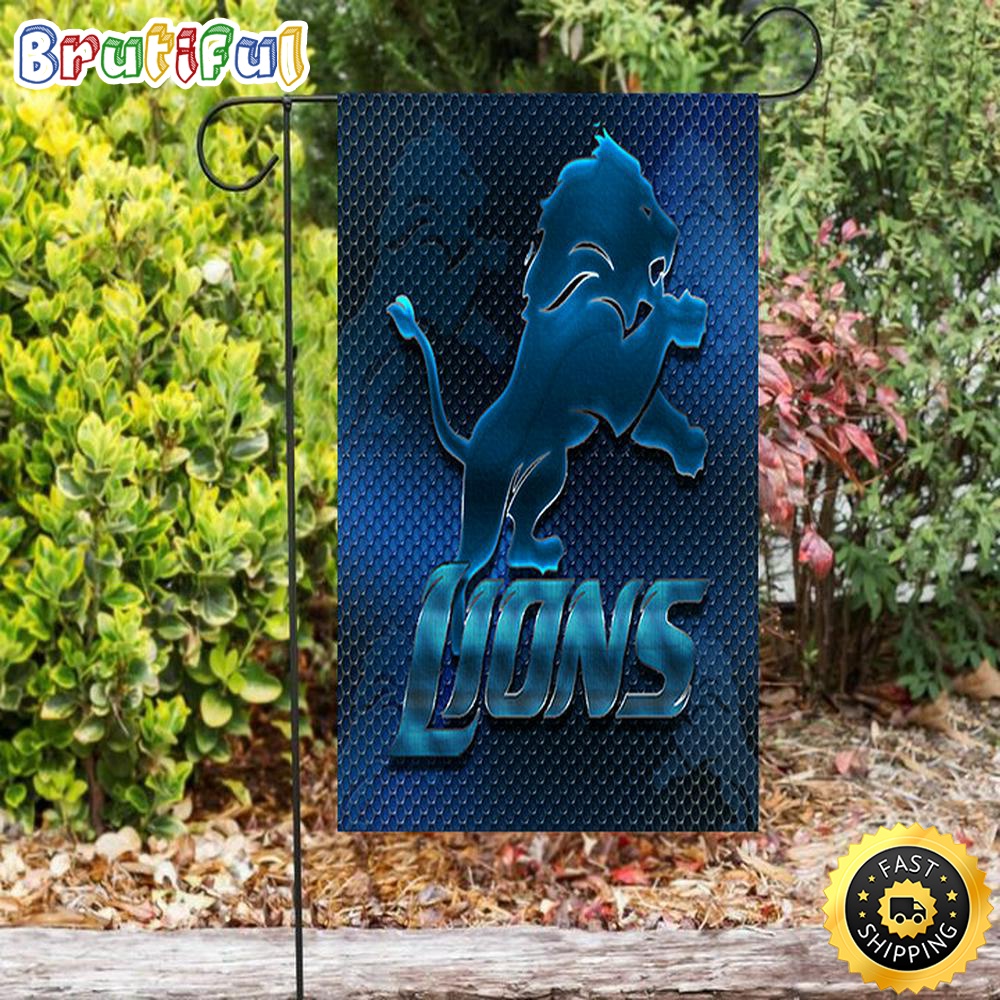 Nfl Garden Flags Detroit Lions Emblem Metal Double Sided Printing Garden Flag Detroit Lions Garden Flag 1 txufff