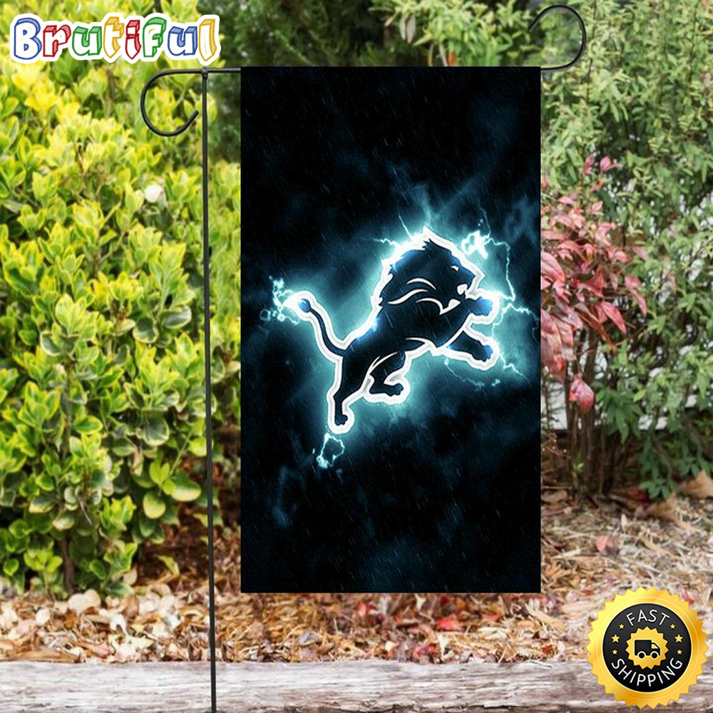 Nfl Garden Flags Detroit Lions Emblem Thunder Double Sided Printing Garden Flag Detroit Lions Garden Flag 1 mihegj