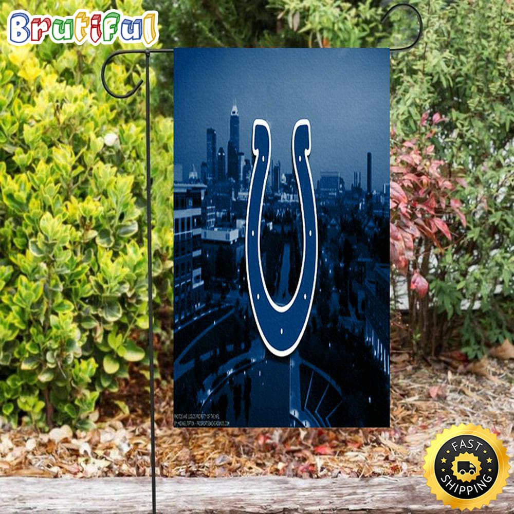 Nfl Garden Flags Indianapolis Colts Horseshoe City Blue Double Sided Printing Garden Flag Colts Garden Flag 1 yxopba