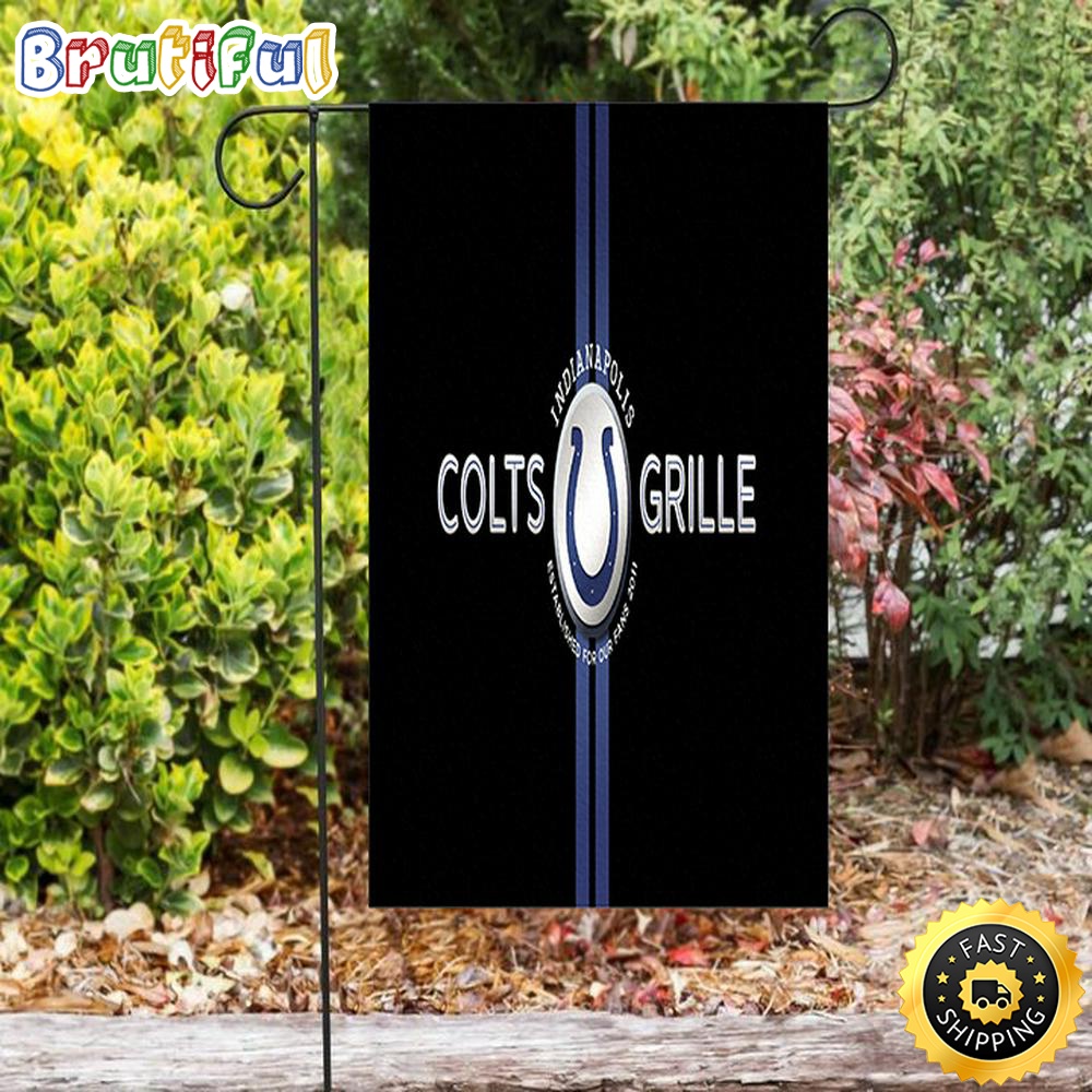 Nfl Garden Flags Indianapolis Colts Horseshoe Colts Grille Double Sided Printing Garden Flag Colts Garden Flag 1 bphfme