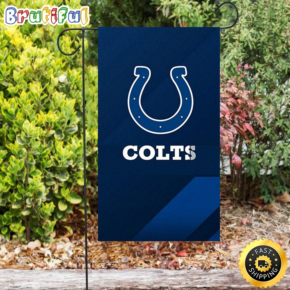 Nfl Garden Flags Indianapolis Colts Horseshoe Navy Double Sided Printing Garden Flag Colts Garden Flag 1 nz3rur
