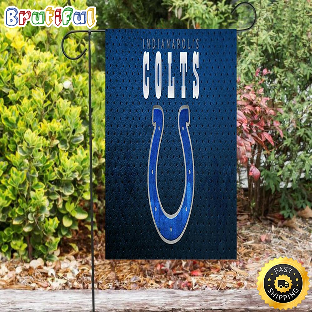 Nfl Garden Flags Indianapolis Colts Horseshoe Polka Dot Navy Double Sided Printing Garden Flag Colts Garden Flag 1 xbbbr6